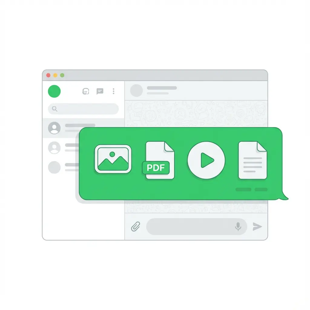 Media & File Attachments - attach images, PDFs, videos and documents to WhatsApp messages