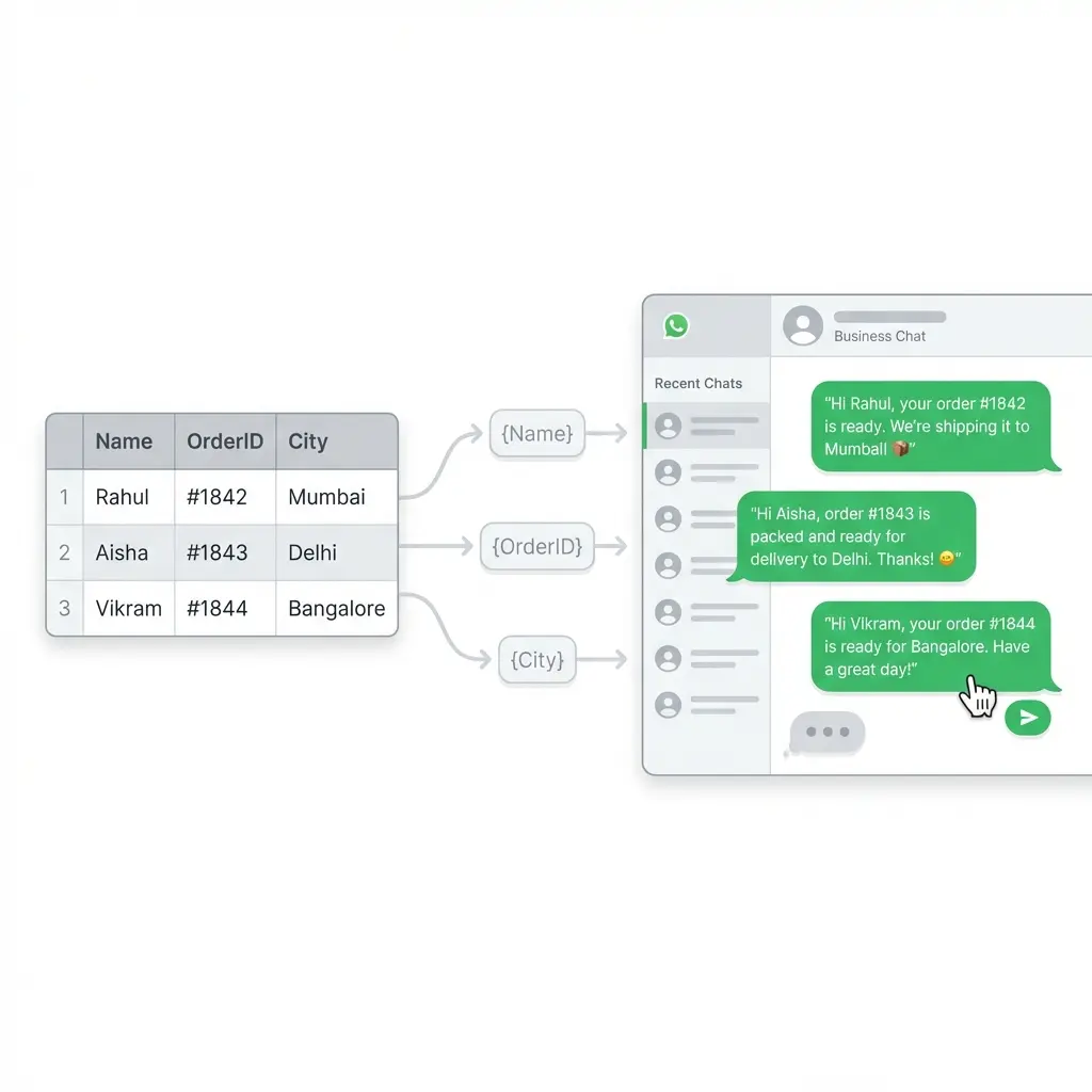 Personalization That Still Feels 1-to-1 - personalize every WhatsApp message with custom fields