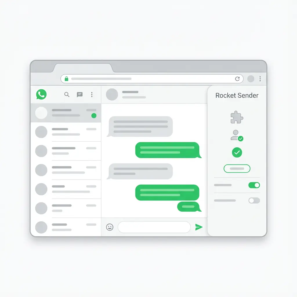 Works Natively Inside WhatsApp Web - Chrome extension runs directly in WhatsApp Web